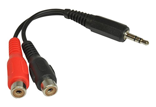 CDL Micro 10 cm 2 x Cinch/Phono Female auf 1 x 3,5 mm Stereo Klinke Stecker Adapter Kabel von CDL Micro