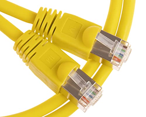 CDL Micro FTP Patchkabel Cat6 RJ45 Ethernet Netzwerk, LAN, geschirmt, 1 m, Gelb von CDL Micro