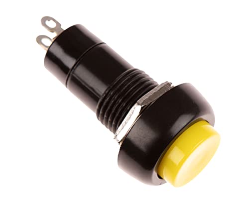 CDL Micro Momentary Runder Druckknopfschalter, SPST, Aus- (Ein), 12 mm, Gelb von CDL Micro