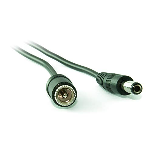 CDL Micro Verlängerungskabel für Überwachungskameras (DC-Buchse, 5,5 mm x 2,5 mm, Stecker auf Buchse, 1,5 m) Schwarz von CDL Micro