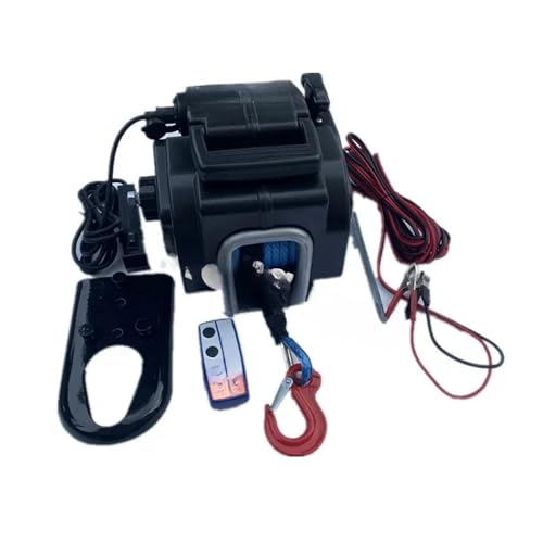 Tragbare elektrische Winde, 5000 Pfund, ferngesteuerte Anhängerkupplung, LKW-Anhänger, Boot, 12 V Winde, Traktionshebezeug(Fiber rope) von CDQMTGCM