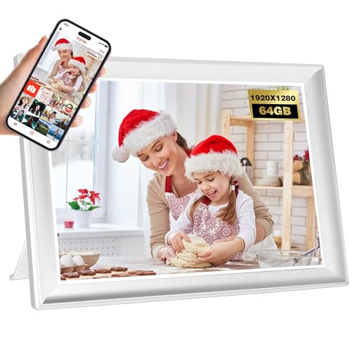 Frameo 10.51 Zoll Smart WiFi Digitaler Bilderrahmen, 1920x1280 IPS LCD Touchscreen, Auto Rotate Hoch- und Querformat, Eingebauter 64GB Speicher, Teilen Sie Momente sofort per Frameo App von überall Frameo 10.51 Zoll Smart WiFi Digitaler Bilderrahmen, 1920x1280 IPS LCD Touchscreen, Auto Rotate Hoch- und Querformat, Eingebauter 64GB Speicher, Teilen Sie Momente sofort per Frameo App von überall von CECGAN
