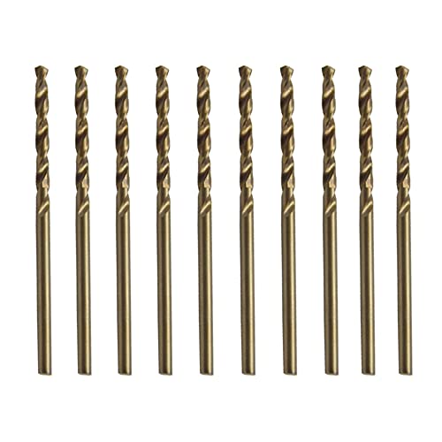 CEEYSEE 10 Stücke 2mm HSS Cobalt Bohrer Set M35 Metallbohrer Spiralbohrer Cobalt Drill Bit zum Bohren in Edelstahl, Metall, Gusseisen und harten Kunststoffen (2mm) von CEEYSEE