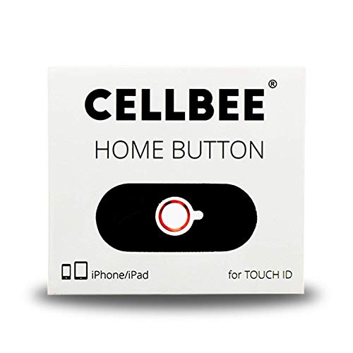 CELLBEE 1x Home Button Touch ID Sticker Geeignet Für iPhone iPad Home Button Aufkleber Weiß Rot Ring 2.0 - Erhöhung iPhone 6 6s 7 8 Plus SE 2020 iPad Air Mini Panzergläs von CELLBEE