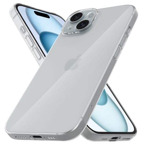 CELLBEE Case Kompatibel mit iPhone 15 Hülle - Premium Slim Schutzhülle für iPhone, Extrem Dünn, Anti Kratzer, Schutz ohne Kompromisse, Clear - Durchsichtig von CELLBEE