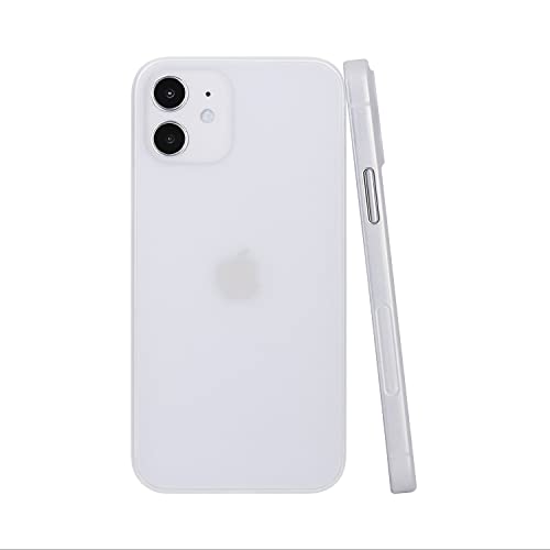 CELLBEE Kompatibel mit iPhone 12 Hülle Case - Premium Slim Schutzhülle für iPhone, Extrem Dünn, Anti Kratzer, Schutz ohne Kompromisse, Frosted White - Milky Grip von CELLBEE