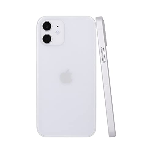 CELLBEE Kompatibel mit iPhone 12 Hülle Case - Premium Slim Schutzhülle für iPhone, Extrem Dünn, Anti Kratzer, Schutz ohne Kompromisse, Milky Transparent - Durchsichtig von CELLBEE