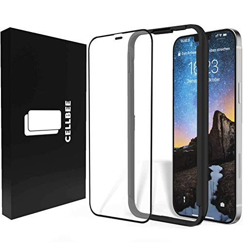 CELLBEE Kompatibel mit iPhone 12 Mini Displayschutzfolie The Curved, inkl. Applikator, Hörmuschel-Staubschutz-Gitter Unsichtbar, Premium Displayschutzfolie, 4D Schutzfolie, Glas von CELLBEE