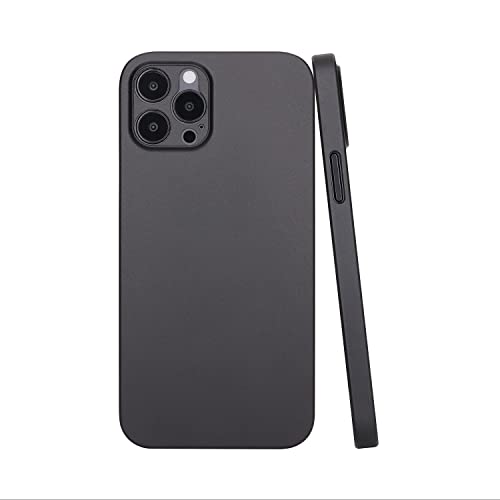 CELLBEE Kompatibel mit iPhone 12 Pro Hülle Case - Premium Slim Schutzhülle für iPhone, Extrem Dünn, Anti Kratzer, Schutz ohne Kompromisse, Deep Black - Schwarz von CELLBEE