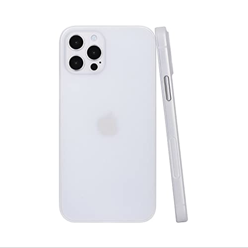 CELLBEE Kompatibel mit iPhone 12 Pro Hülle Case - Premium Slim Schutzhülle für iPhone, Extrem Dünn, Anti Kratzer, Schutz ohne Kompromisse, Frosted White - Milky Grip von CELLBEE