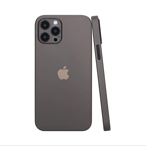 CELLBEE Kompatibel mit iPhone 12 Pro Hülle Case - Premium Slim Schutzhülle für iPhone, Extrem Dünn, Anti Kratzer, Schutz ohne Kompromisse, Simple Gray - Grau von CELLBEE