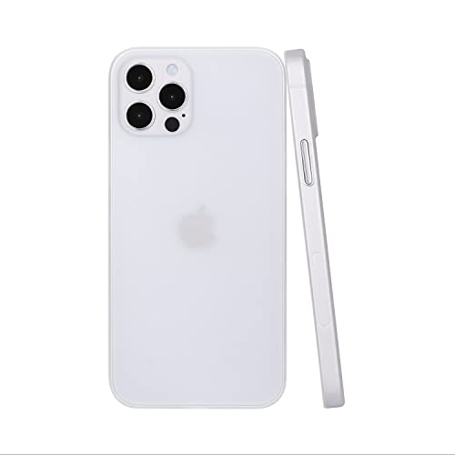 CELLBEE Kompatibel mit iPhone 12 Pro Max Hülle Case - Premium Slim Schutzhülle für iPhone, Extrem Dünn, Anti Kratzer, Schutz ohne Kompromisse, Milky Transparent - Durchsichtig von CELLBEE