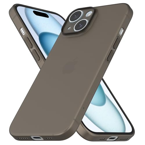 CELLBEE Kompatibel mit iPhone 15 Plus Hülle Case - Premium Slim Schutzhülle für iPhone, Extrem Dünn, Anti Kratzer, Schutz ohne Kompromisse, Simple Gray - Grau von CELLBEE