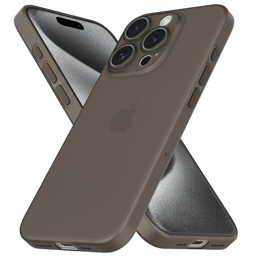 CELLBEE Kompatibel mit iPhone 15 Pro Max Hülle Case - Premium Slim Schutzhülle für iPhone, Extrem Dünn, Anti Kratzer, Schutz ohne Kompromisse, Simple Gray - Grau von CELLBEE