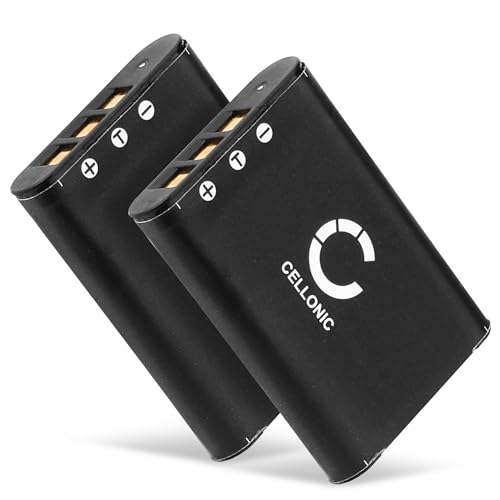 CELLONIC, Akku für Kamera, kompatibel mit Pentax D-LI78, Optio S1, M60, V20, W60, W80, M50 (3.7V, 600mAh) 2 Stück von CELLONIC