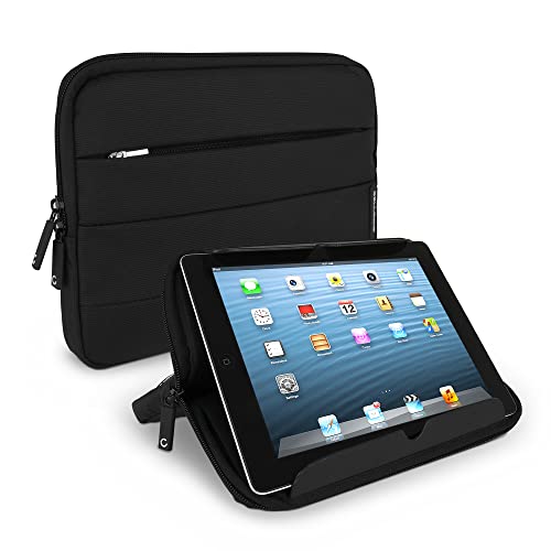 CELLONIC® 10.1 Zoll Universal Tablethülle - Anti-Shock Bubble Hülle, Standfunktion, Reißverschluss Fach - eBook eReader Tablet Tasche gepolstert - Tablettasche Nylon schwarz Sleeve Case Cover Etui von CELLONIC