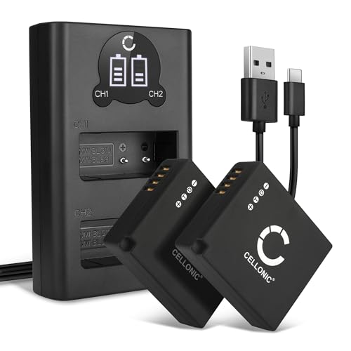 CELLONIC, Akku für Kamera, kompatibel mit Leica D-LUX 7, (Typ 109), BP-DC15, BP-DC15-E (7.4V, 730mAh) 2 Stück + Dual Ladegerät von CELLONIC
