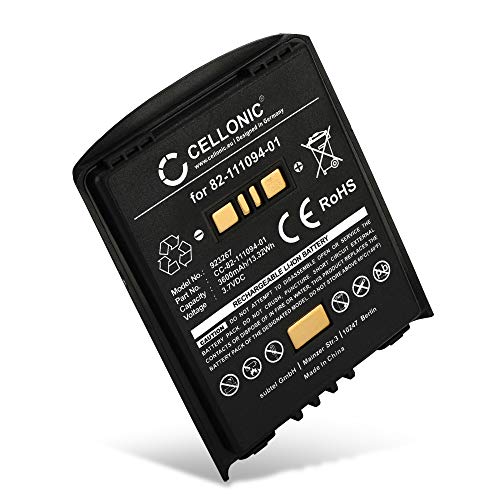 CELLONIC, Barcode-Scanner Akku kompatibel mit Motorola Symbol MC65 kompatibel mit Zebra Motorola MC65 kompatibel mit Motorola Symbol MC55 (3600mAh, 3.7V) von CELLONIC