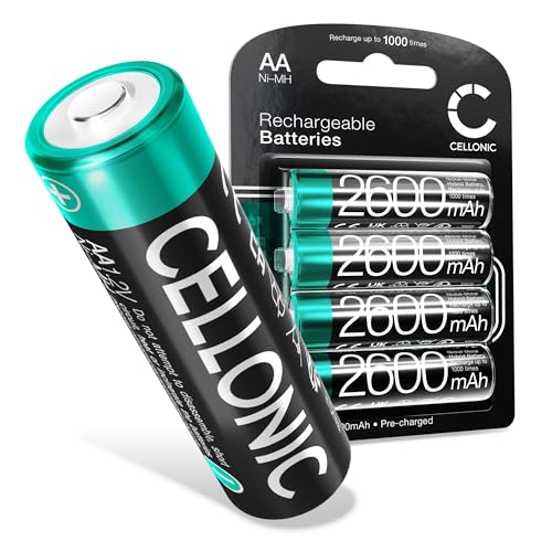 VM AMA Akku Batterien - 1.2V 1000mAh: Lange Laufzeit, wiederaufladbar, viele Ladezyklen - Batterien f. Fernbedienung Telefon Babyphone Solarlampe: aufladbare NiMH Akkus (AA, 4 Stück) von CELLONIC