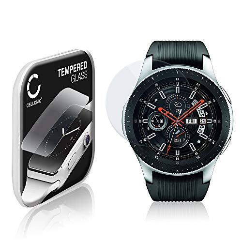 CELLONIC® 9H Display Schutzglas für Samsung Galaxy Watch - 46mm (SM-R800) Smartwatch, 2.5D Full Glue Screen Protector Glass, Fitness Tracker Displayschutz Glas Transparent Schutzfolie von CELLONIC