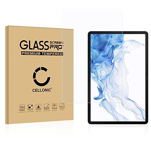 CELLONIC® 9H Display Schutzglas kompatibel mit Samsung Galaxy Tab S8 X700N Displayglas 2.5D, Full Glue Screen Protector Glass Transparent, Tablet Schutzfolie Displayschutz Glas Folie von CELLONIC