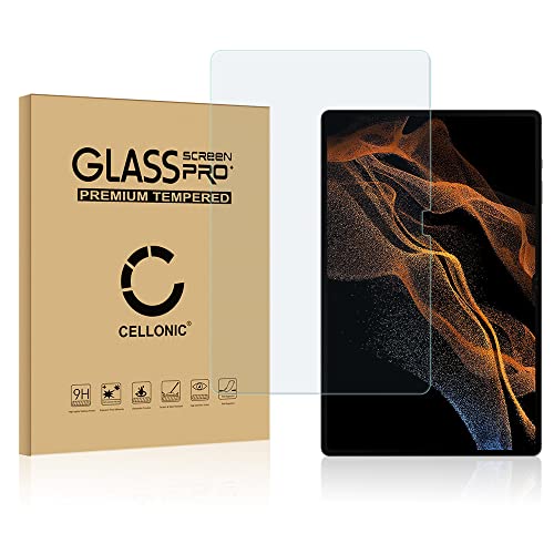 CELLONIC® 9H Display Schutzglas kompatibel mit Samsung Galaxy Tab S8 ultra X906B Displayglas 2.5D, Full Glue Screen Protector Glass Transparent, Tablet Schutzfolie Displayschutz Glas Folie von CELLONIC