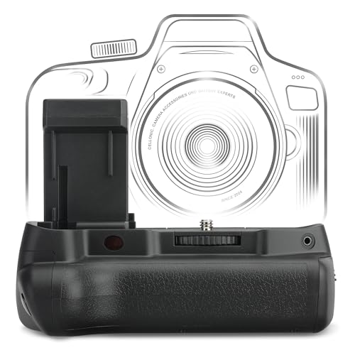 CELLONIC Batteriegriff BG-E10 kompatibel mit Canon EOS 1100D, 1200, 1300D, 2000D, EOS Kiss X50 Akkugriff für LP-E10 Battery Grip - Kamera Hochformatgriff, Multifunktions Handgriff, Vertical Grip von CELLONIC