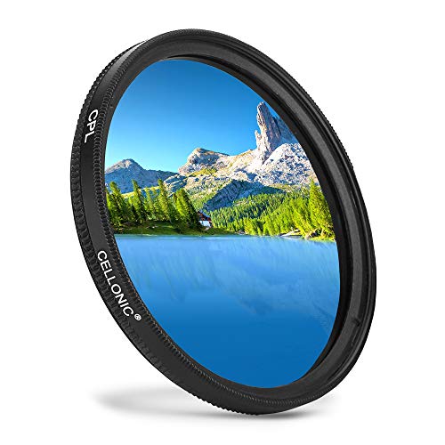 CELLONIC® CPL Filter für Ø 58mm Objektiv mit 58mm Filtergewinde - Zirkularer Polarisationsfilter Polfilter CPL-Filter Polarisation Zirkularpolfilter von CELLONIC