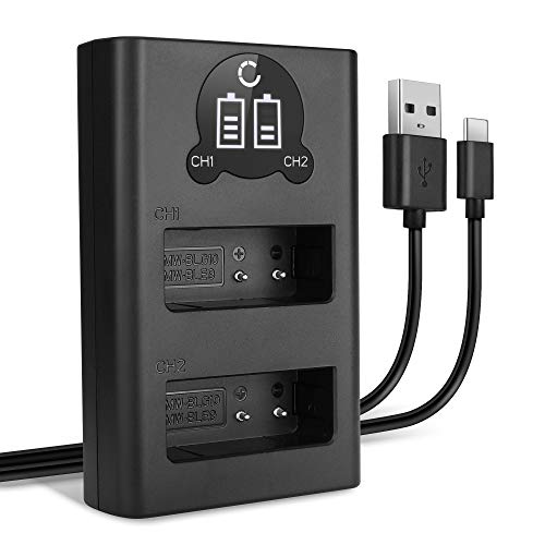 CELLONIC DMW-BLE9 DMW-BLG10E Dual Schnellladegerät kompatibel mit Panasonic GX9 GX7 GX80 LX100 II Lumix DMC-GX80 DMC-TZ81 TZ80 TZ90 DE-A98A DE-A99B + USB Kabel Akkuladegerät Ladekabel Dual Ladegerät von CELLONIC
