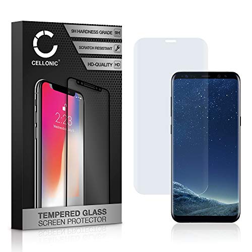 CELLONIC® Displayschutzglas kompatibel mit Samsung Galaxy S8 (SM-G950 / SM-G950F) (3D Full Cover 9H 0.33mm Edge Glue) Glas Transparent Displayschutz Schutzglas Tempered Glass von CELLONIC