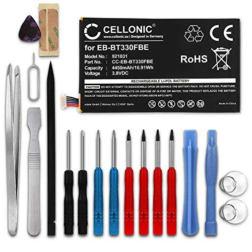 CELLONIC® Ersatz Akku EB-BT330FBE für Samsung Galaxy Tab 4 8.0 (SM-T330 / SM-T331 / SM-T335) 4450mAh + Werkzeug-Set Ersatzakku für Tablet PC Batterie Tabletakku, Battery von CELLONIC