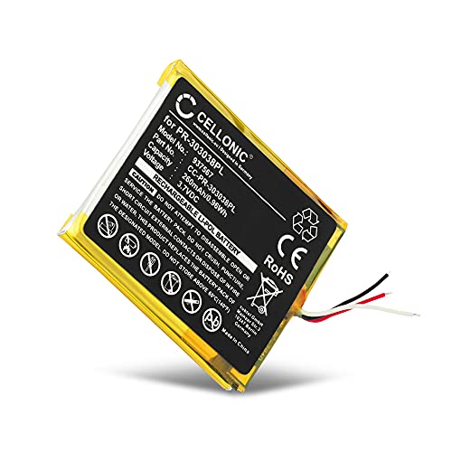 CELLONIC, Akku für mp3 Player kompatibel mit SanDisk Sansa Clip Plus, Zip, PR-303038PL (3.7V, 260mAh) von CELLONIC