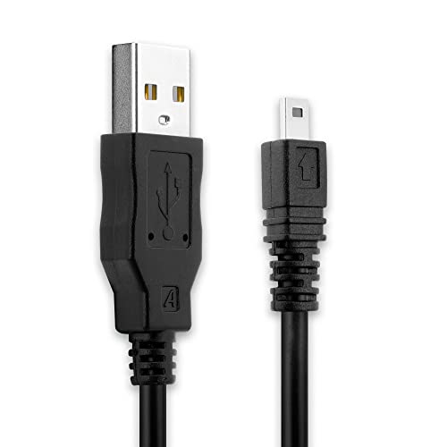 CELLONIC® I-USB7 I-USB17 I-USB98 I-USB122 USB Kabel 1.5m kompatibel mit Pentax K-X, Q, K-01, K10D, K-M, K100D, K-50, MX-1 Ladekabel 8 Pin Camera Mini USB B auf USB A 2.0 Datenkabel schwarz PVC von CELLONIC