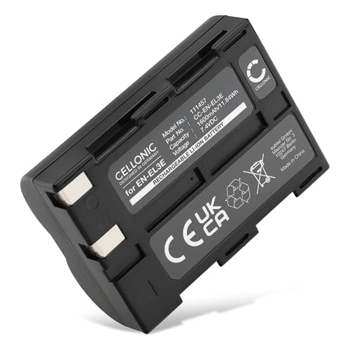 CELLONIC, Akku für Kamera, kompatibel mit Nikon D50, EN-EL3, D70, EN-EL3a, D70s, D100 (7.4V, 1600mAh) von CELLONIC