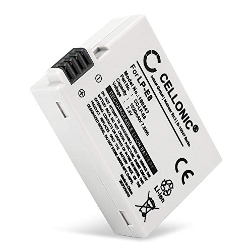 CELLONIC, Akku für Kamera, kompatibel mit Canon EOS Rebel T5i, 600D, 550D, LP-E8, 700D (7.4V, 1020mAh) von CELLONIC