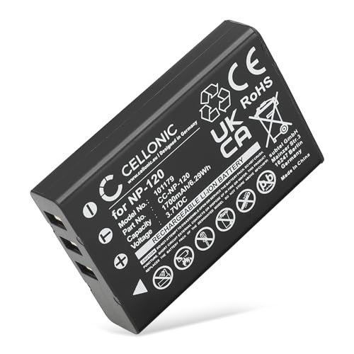 CELLONIC, Akku für Kamera kompatibel mit Fuji FinePix NP-120, M603, F10, F11 (3.7V, 1700mAh) von CELLONIC