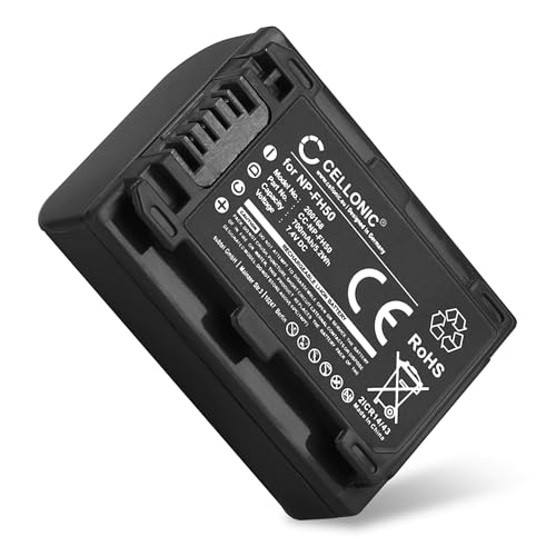 CELLONIC, Akku für Kamera, kompatibel mit Sony NP-FH50, DSLR-A200 (α200), NP-FH60 (7.4V, 700mAh) von CELLONIC
