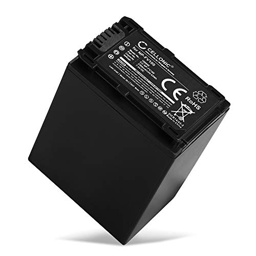 CELLONIC, Akku für Kamera, kompatibel mit Sony AX53 4K HANDYCAM FDR-AX53, NP-FV70, NP-FV50 (7.4V, 3300mAh) von CELLONIC