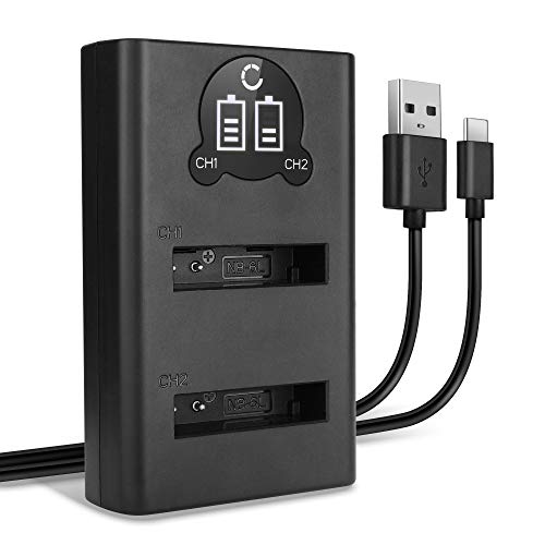 CELLONIC NB-6L NB-6LH Dual Schnellladegerät kompatibel mit Canon PowerShot SX530 HS SX540 SX510 SX500 is S120 D30 Digital IXUS 105 CB-2LY + USB Kabel Akkuladegerät Ladekabel Dual Ladegerät von CELLONIC