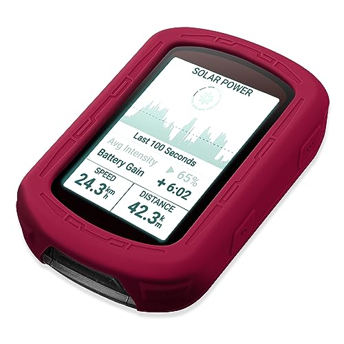 CELLONIC® Schutzhülle kompatibel mit Garmin Edge 540 / Edge 840 Silikonhülle - Schutz Tasche Silikon Hülle, Fahrrad Navi Case - GPS Cover Bumper Etui Weinrot von CELLONIC