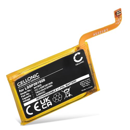 CELLONIC, Akku für Smartwatch & Fitnessarmband kompatibel mit Fitbit Versa 2, SP281928SF, FB507, LSSP281928 (3.85V, 160mAh) von CELLONIC