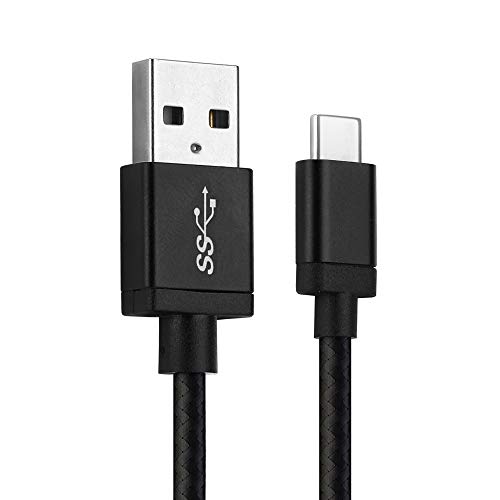 CELLONIC® USB Kabel 1m kompatibel mit Apple iPad 11, 12.9, Air 4 (2020), Pro 11, Pro 12.9 (2021) Ladekabel USB C Type C auf USB A 3.1 Gen 1 Datenkabel 3A schwarz Nylon von CELLONIC