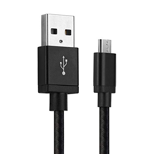 CELLONIC® USB Kabel 1m kompatibel mit Logitech Harmony Elite, Harmony 950, Harmony One Ultimate/nVidia Shield TV Ladekabel Micro USB auf USB A 2.0 Datenkabel 2A schwarz Nylon von CELLONIC