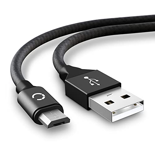 CELLONIC USB Kabel 2m kompatibel mit Logitech MX Masters 2S / MX Anywhere 2S / Keys-to-Go / K800, K830 / G903 / MX Ergo Ladekabel Micro USB auf USB A 2.0 Datenkabel 2A schwarz Nylon von CELLONIC