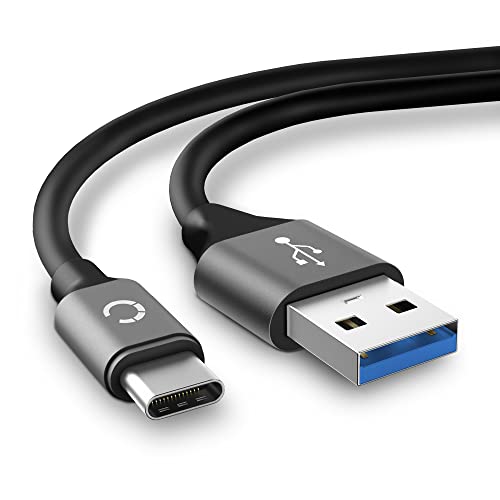 CELLONIC USB Kabel 2m kompatibel mit Oppo Find X3 Pro, Neo, Lite, Find X2 Pro Smartphone, Handy Ladekabel USB C Type C auf USB A 3.1 Gen 1 Datenkabel 3A grau PVC von CELLONIC