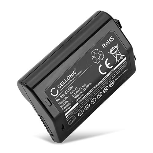 CELLONIC, Akku für Kamera, kompatibel mit Nikon EN-EL18d, Z 9, D6 (10.8V, 2600mAh) von CELLONIC
