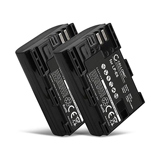 CELLONIC, Akku für Kamera, kompatibel mit Blackmagic EOS Pocket Cinema 4k, Canon LP-E6NH (7.4V, 2000mAh) 2 Stück CELLONIC, Akku für Kamera, kompatibel mit Blackmagic EOS Pocket Cinema 4k, Canon LP-E6NH (7.4V, 2000mAh) 2 Stück von CELLONIC