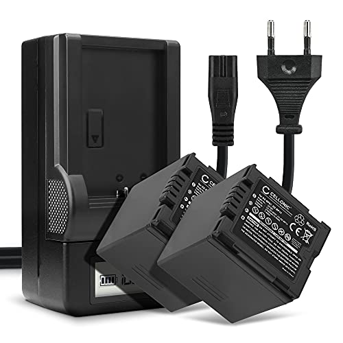 CELLONIC, Akku für Kamera, kompatibel mit Panasonic NV-GS17, CGR-DU06, NV-GS120, NV-GS180 (7.4V, 2100mAh) 2 Stück + Ladegerät CELLONIC, Akku für Kamera, kompatibel mit Panasonic NV-GS17, CGR-DU06, NV-GS120, NV-GS180 (7.4V, 2100mAh) 2 Stück + Ladegerät von CELLONIC