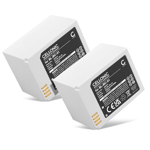 CELLONIC, Akku für Haustechnik, kompatibel mit EZVIZ C3A, BL-BC-01 (3.8V, 5500mAh) 2 Stück von CELLONIC