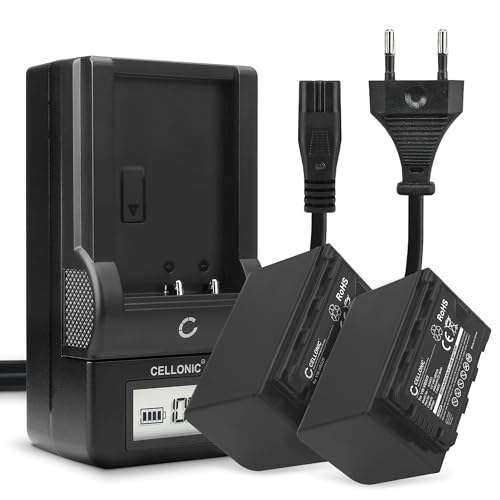 CELLONIC, Akku für Kamera kompatibel mit Panasonic HC-X2000, HC-X1500, HC-X1, AG-DVX200 (7.4V, 4400mAh) 2 Stück + Ladegerät CELLONIC, Akku für Kamera kompatibel mit Panasonic HC-X2000, HC-X1500, HC-X1, AG-DVX200 (7.4V, 4400mAh) 2 Stück + Ladegerät von CELLONIC